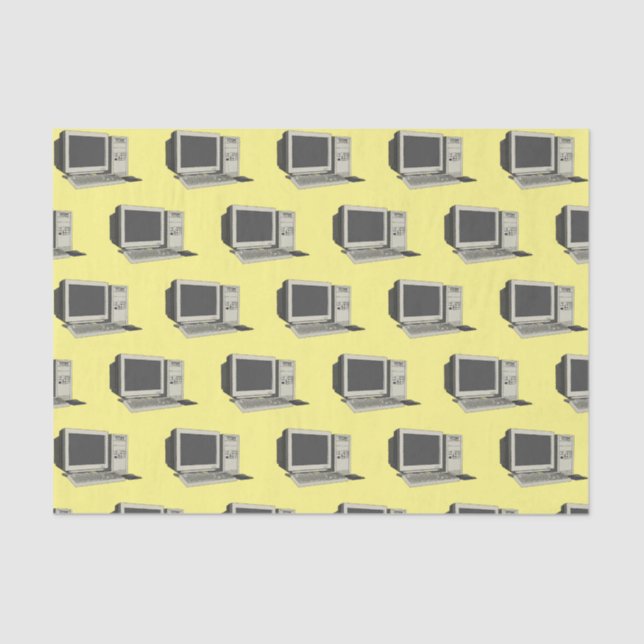 Papel De Seda Ilustração de desenho animado de computador (Frente )