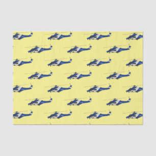 Papel De Seda Ilustração de desenho animado de helicóptero polic