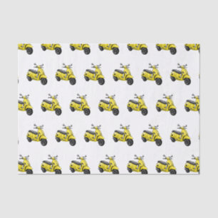 Papel De Seda Ilustração de desenho animado de motocicleta