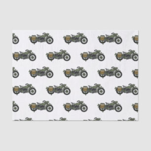 Papel De Seda Ilustração de desenho animado de motocicleta milit