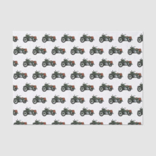 Papel De Seda Ilustração de desenho animado de motocicleta milit