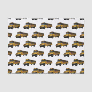 Papel De Seda Ilustração de desenho animado de ônibus escolar