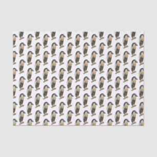 Papel De Seda Ilustração de desenho animado de pássaros de bico-