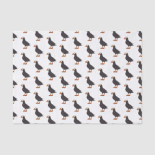 Papel De Seda Ilustração de desenho animado de pássaros puffin t