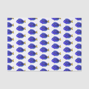 Papel De Seda Ilustração de desenho animado de peixe marrom azul