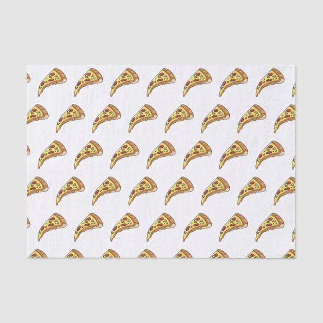 Papel De Seda Ilustração de desenho animado de pizza (Frente )