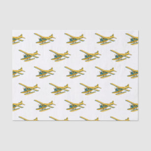 Papel De Seda Ilustração de desenho animado de Seaplane