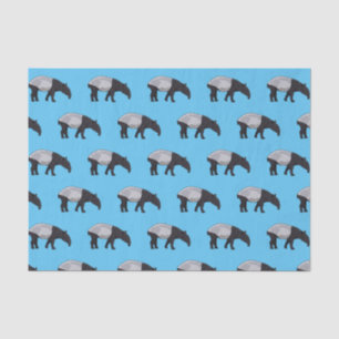 Papel De Seda Ilustração de desenho animado de Tapir