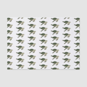 Papel De Seda Ilustração de desenho animado de tartaruga marinha
