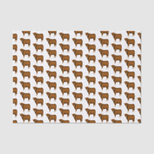 Papel De Seda Ilustração de desenho animado de vaca em terras al