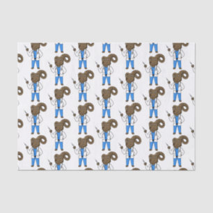 Papel De Seda Ilustração de desenho animado do médico de ovelha