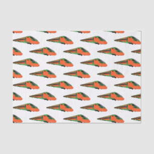 Papel De Seda Ilustração de desenho animado do trem de bala