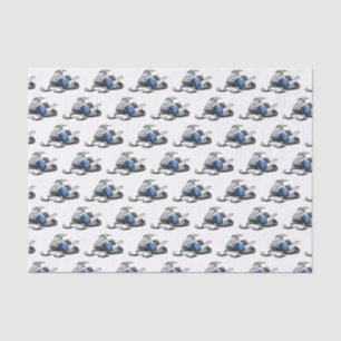 Papel De Seda Ilustração de desenho animado Snowmobile