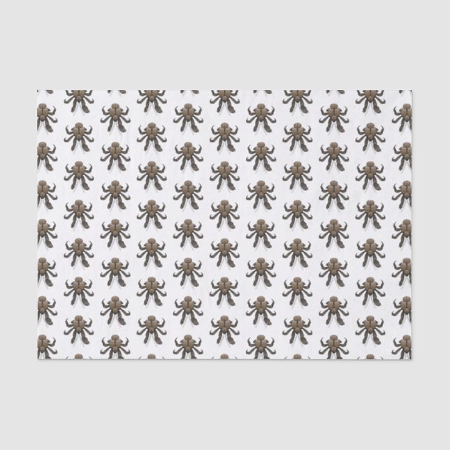 Papel De Seda Ilustração de desenho de caranguejo de coco (Frente )
