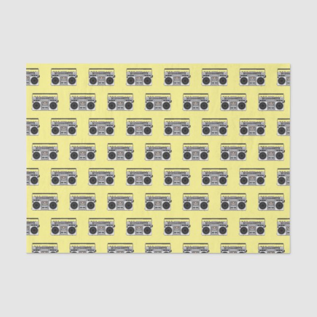 Papel De Seda Ilustração de desenho de rádio (Frente )