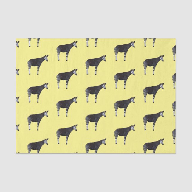 Papel De Seda Ilustração de desenho em Okapi (Frente )