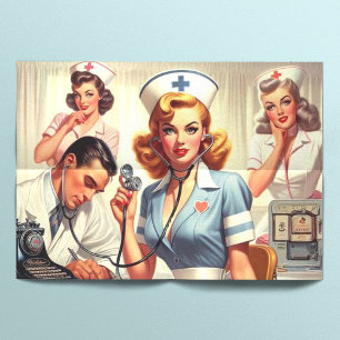 Papel De Seda Ilustração de Enfermeiro Retroativo