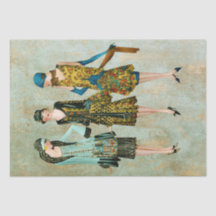 Ilustração de Moda da Vintage em 1930