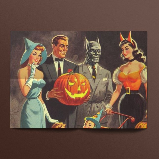 Papel De Seda Ilustração de Vintage Halloween (Criador carregado)