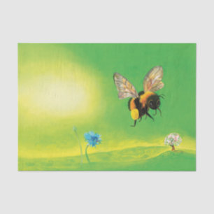 Papel De Seda Ilustração de voo de abelha