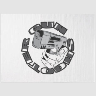Papel De Seda Ilustração do atirador de arma