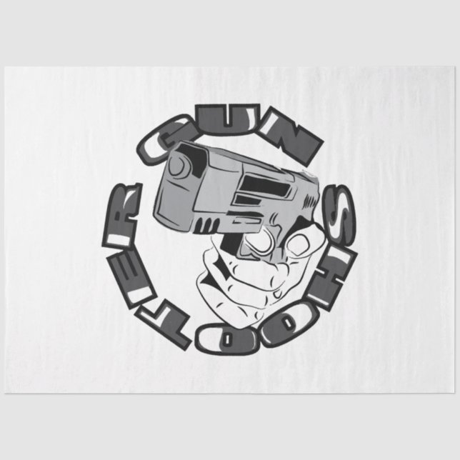 Papel De Seda Ilustração do atirador de arma (Frente )