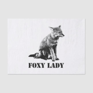 Papel De Seda Ilustração do conceito de moça Foxy
