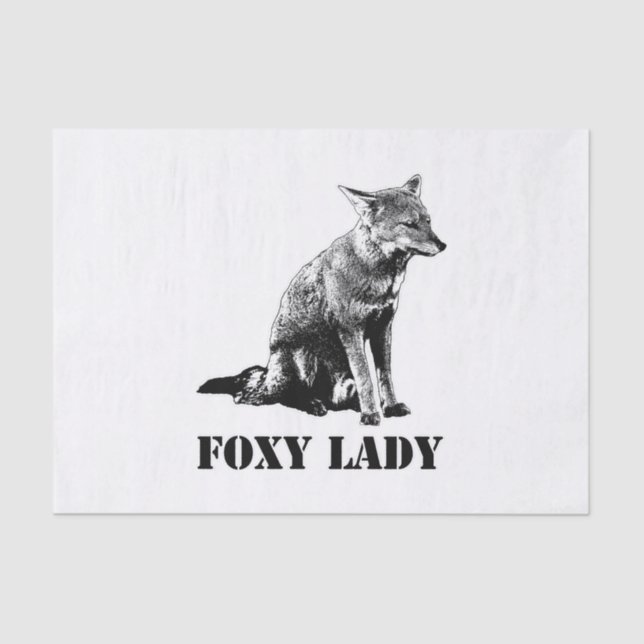 Papel De Seda Ilustração do conceito de moça Foxy (Frente )