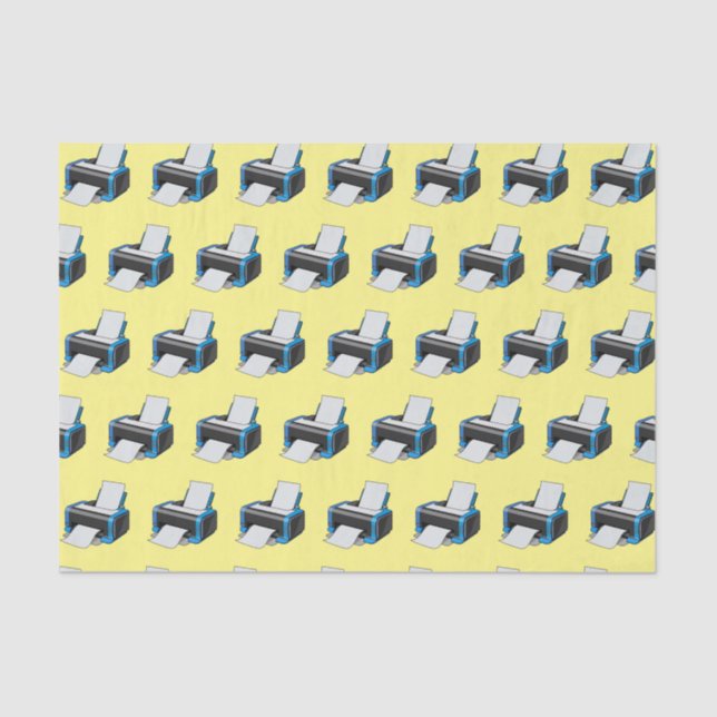 Papel De Seda Ilustração do desenho da impressora (Frente )