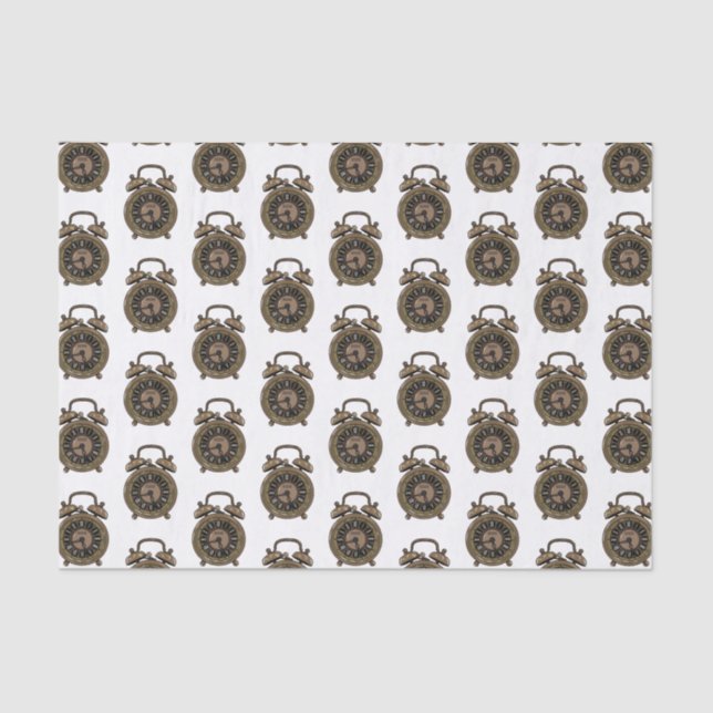 Papel De Seda Ilustração do desenho do relógio do alarme (Frente )