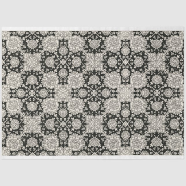 Papel De Seda Ilustração do Padrão de Desvinculação da Ephemera  (Frente )