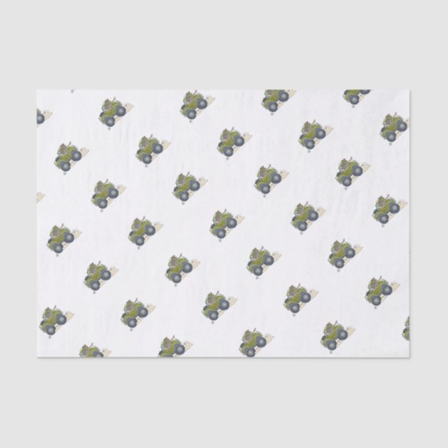 Papel De Seda Ilustração dos desenhos animados de um elefante (Frente )