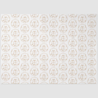 Papel De Seda Ilustração Dourada de Caixa de Presente