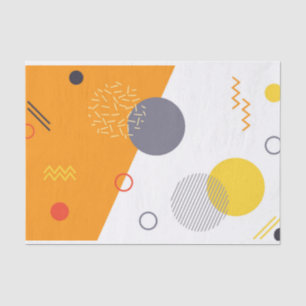 Papel De Seda Ilustração geométrica urbana legal, única, de tend