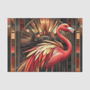 Papel De Seda Ilustração Vibrante de Deco Flamingo