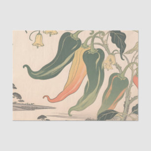 Papel De Seda Ilustração Vintage de Pimenta