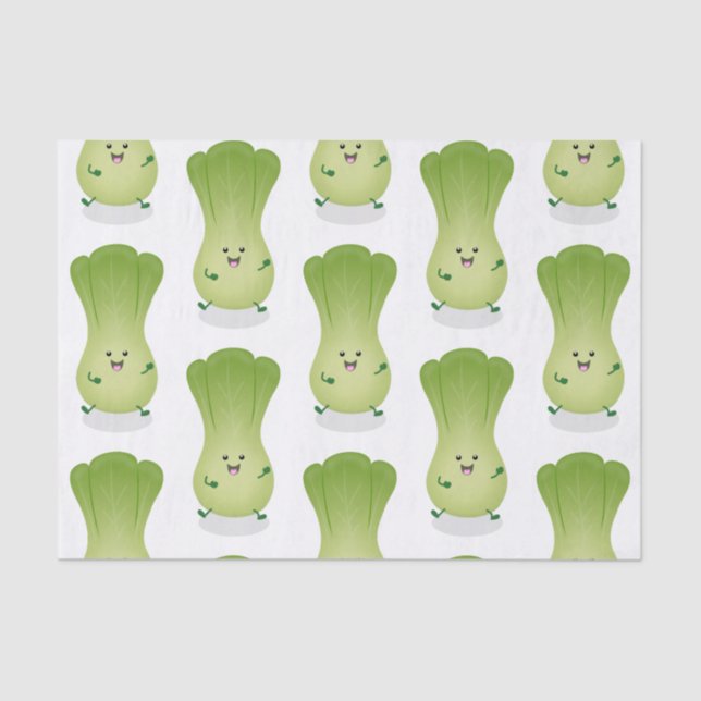 Papel De Seda Imagem de desenho animado bonito de "baby bok choy (Frente )