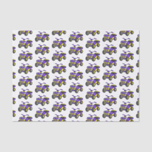 Papel De Seda Imagem de desenho animado de bicicleta Quad Roxo