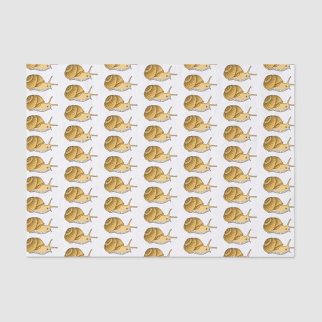 Papel De Seda Imagem de desenho animado de caracol amarelo-bonit (Frente )