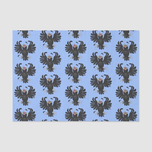 Papel De Seda Imagem de desenho animado de corvo maluco (Frente )