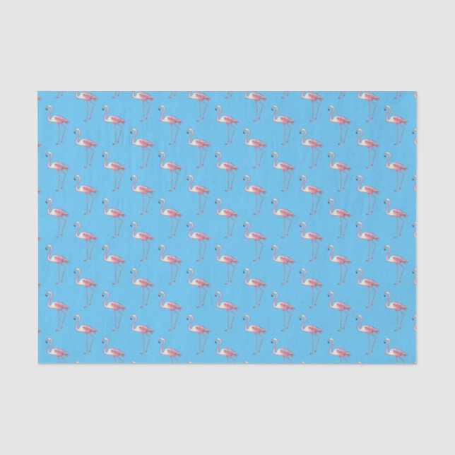 Papel De Seda Imagem de desenho animado de pássaro Flamingo (Frente )