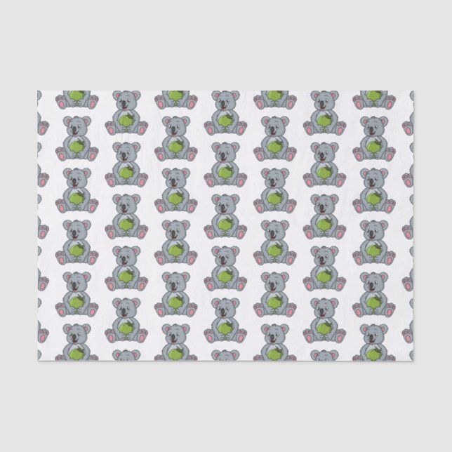 Papel De Seda Imagem de desenhos em coala e coco (Frente )