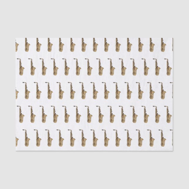 Papel De Seda Imagem de desenhos saxofônicos (Frente )