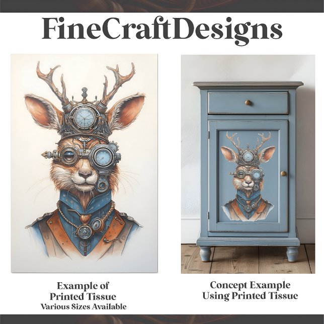 Papel De Seda Imagem de Reindedo Estampunk Digital Cute D6 Decou (Criador carregado)