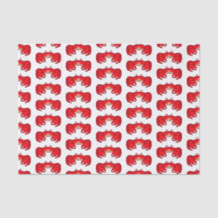 Papel De Seda Imagem do desenho animado de caranguejo vermelho-b