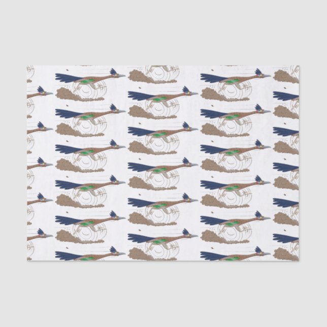 Papel De Seda Imagem engraçada de desenho animado de pássaros (Frente )