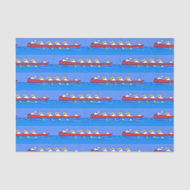 Papel De Seda Imagem engraçada de desenhos animados pelicanos (Frente )