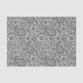Papel De Seda Imagem Negra Elegante Paisley White Background 2