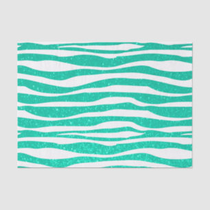 Papel De Seda Impressão Animal de Zebra Azul-Largura Suave