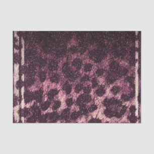 Papel De Seda Impressão Animal Exótica Gliter Rosa Leopardo Guep